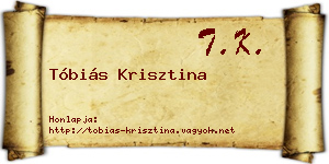 Tóbiás Krisztina névjegykártya