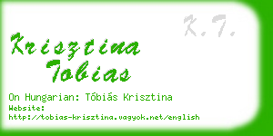 krisztina tobias business card